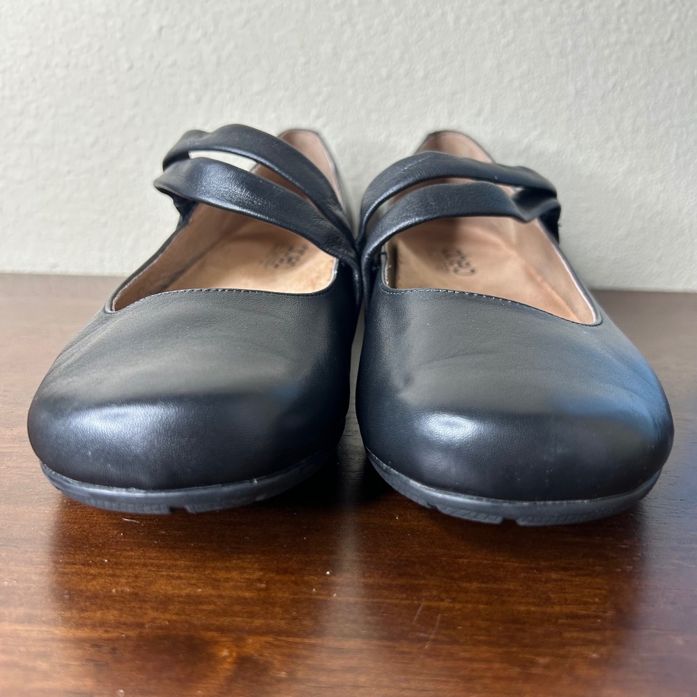 ABEO Shoes Womens 9M Tiana Black Leather Mary Jane Flats B.I.O.system Comfort - Picture 3 of 9